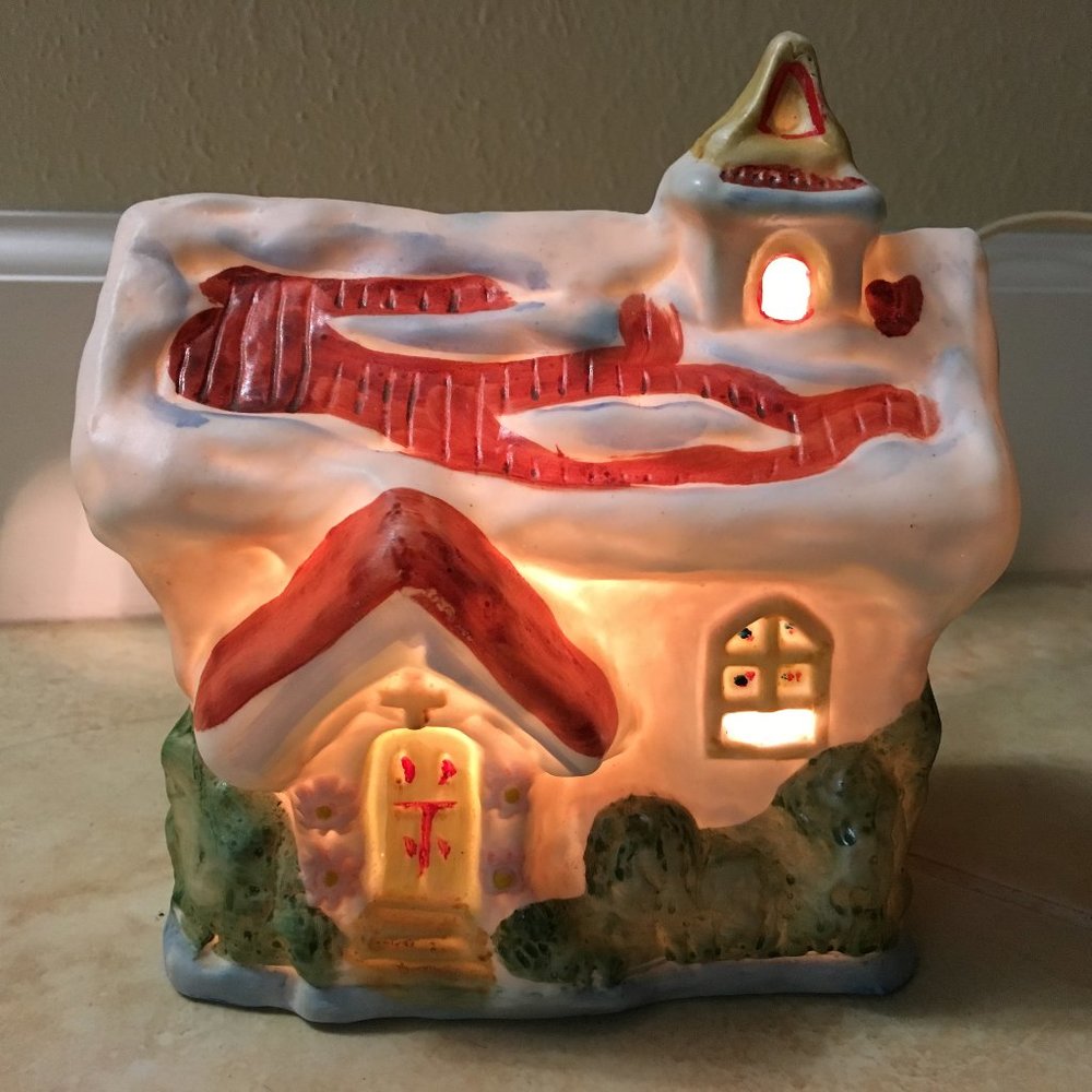 Light-up Ceramic Church